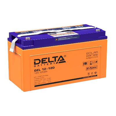 Аккумулятор GEL 12В 12А.ч Delta GEL 12-120