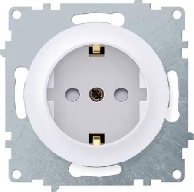 Розетка 1-м СП Florence 16А IP20 с заземл. защ. шторки винт. клеммы механизм бел. 1E10101300 OneKeyElectro 2172764