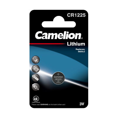Элемент питания литиевый CR CR1225 BL-1 (блист.1шт) Camelion 3608