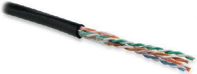 Кабель UTP 4-C5E-SOLID-OUTDOOR-40-500 витая пара UTP (U/UTP) кат. 5e 4х2х0.5 (24 AWG) ож (solid) для внешней прокладки (+60 град.C -40 град.C) PE (500м) (м) Hyperline 49118