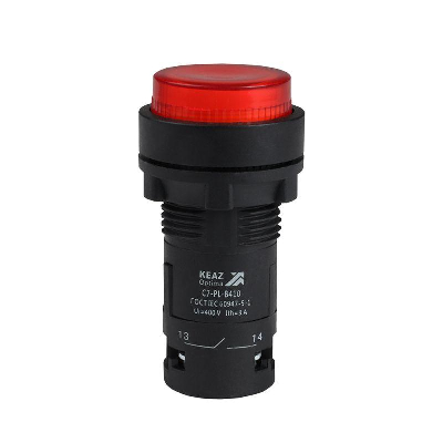 Кнопка с подсветкой OptiSignal Compact D22 С7-PL-B410 красн. 1НО 24В AC/DC XB7NW34B1 КЭАЗ 362091