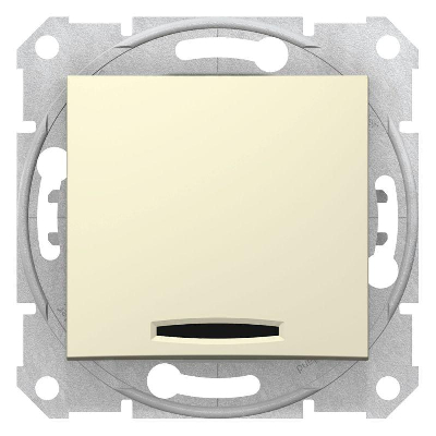Механизм выключателя 1-кл. СП Sedna 10А IP20 (сх. 1а) 250В с син. подсветкой беж. SchE SDN1400147