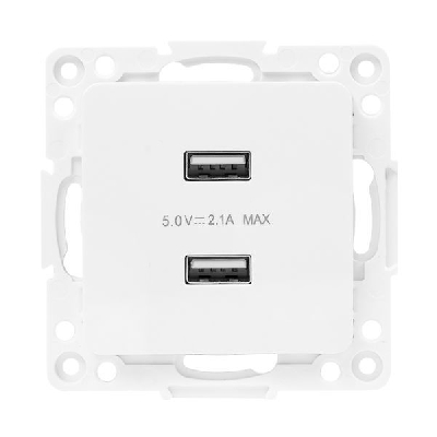 Механизм розетки USB 2-м Стокгольм 2.1А бел. PROxima EKF EYR16-028-10-2USB