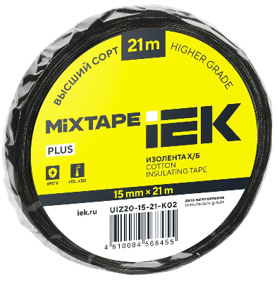 Изолента Х/Б 15мм 21м MIXTAPE 5 IEK UIZ20-15-21-K02