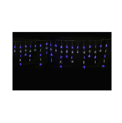 Гирлянда занавес светодиодная "Звездочки-1" ULD-E5505-196/DTK WHITE-BLUE STARS-1 бел. и син. 56LED 5.5х0.5м IP20 Uniel UL-00001410