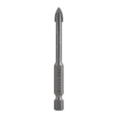 Сверло по стеклу и керамике 6мм (шестигранный хвостовик) Kranz KR-91-0642