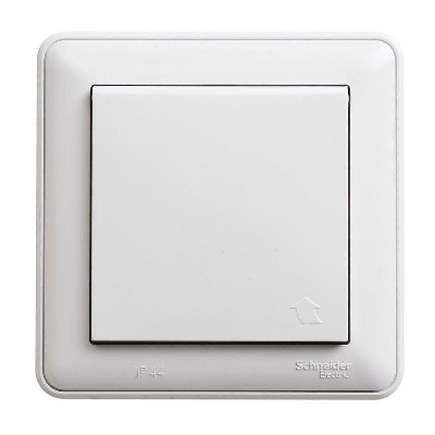 Розетка 1-м СП W59aqua 16А защ. шторки с заземл. бел. IP44 SchE RS16-152B-18