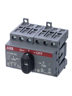 Рубильник реверсивный OT25 F3C 25А (20А AC23) ABB 1SCA104863R1001