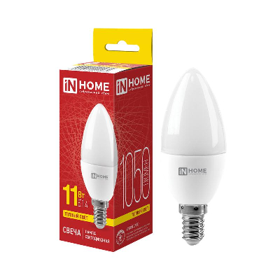 Лампа светодиодная LED-СВЕЧА-VC 11Вт 230В E14 3000К 820Лм IN HOME 4690612020464