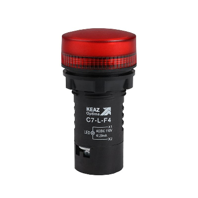 Лампа светодиодная OptiSignal Compact D22 С7-L-F4 красн. 110В AC/DC XB7EV04GP КЭАЗ 362155